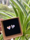 Sterling silver earrings | silver stud earrings | heart earrings | 925 sterling silver | gifts for her | minimalist jewellery