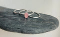 Oval Rose quartz stacking ring