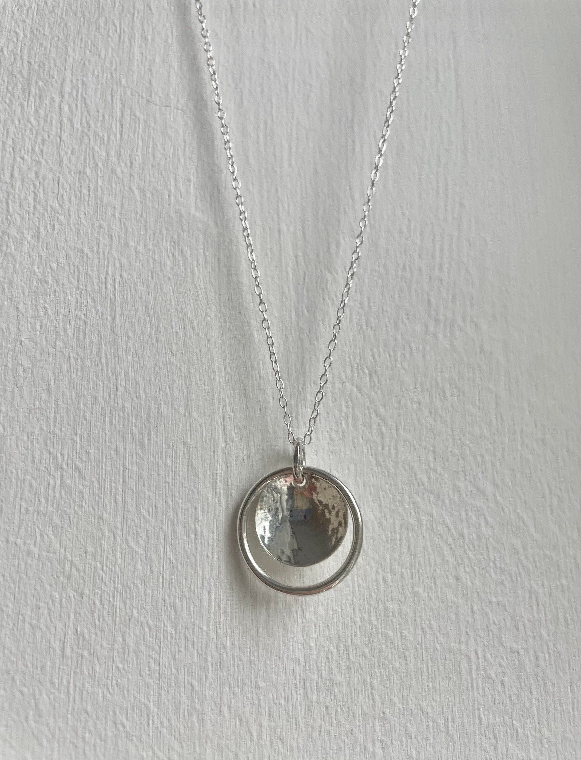Domed circle necklace
