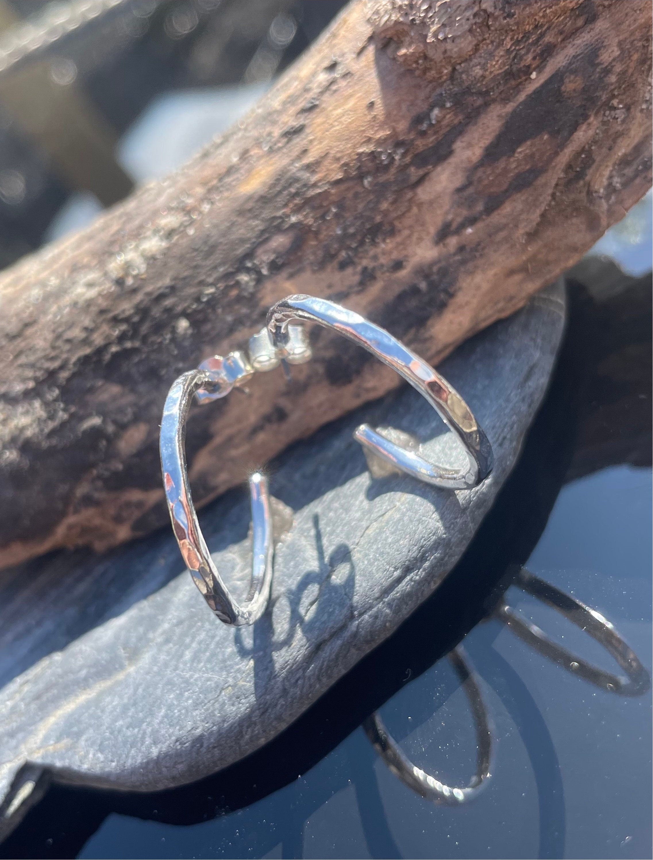 Silver hoop earrings