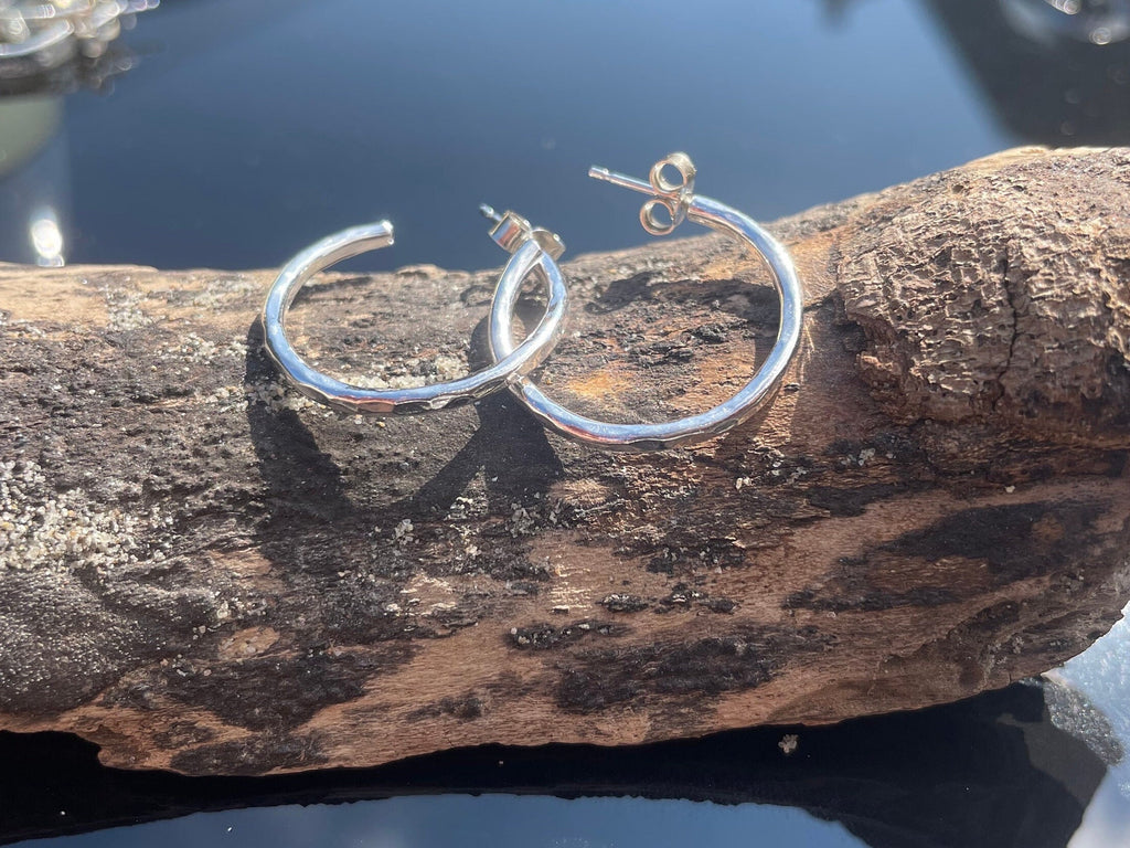 Silver hoop earrings