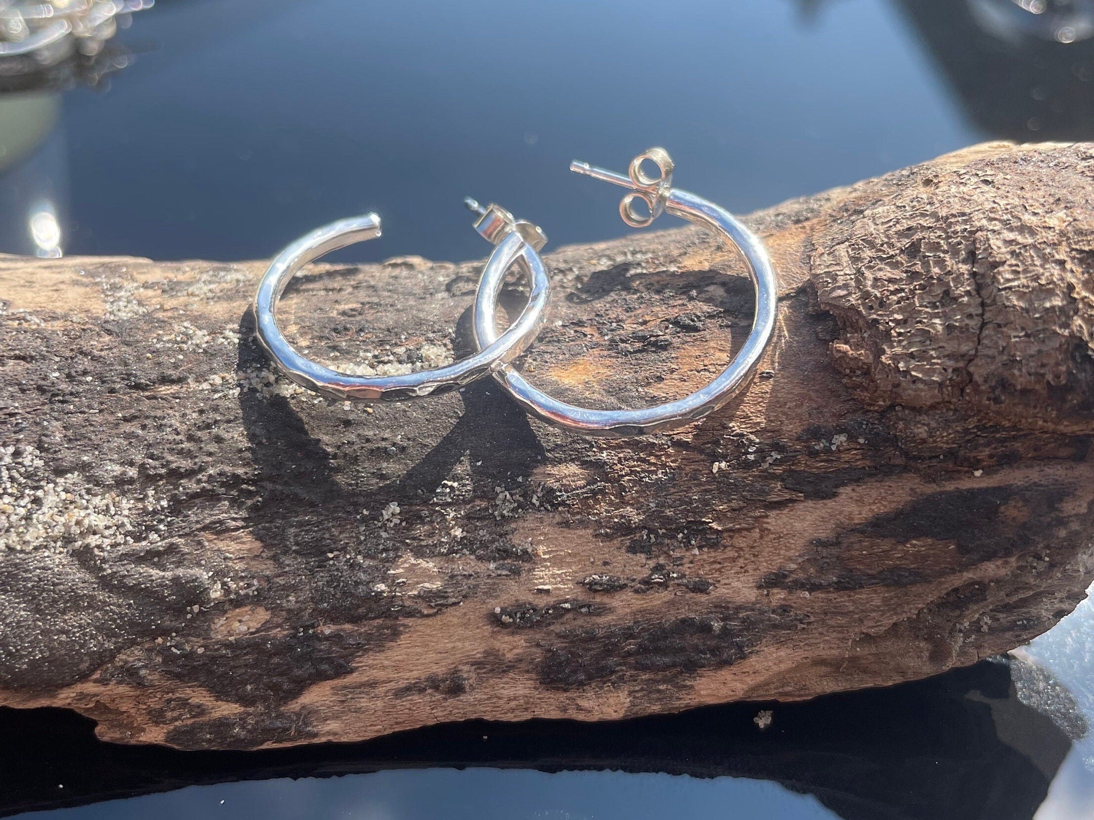 Silver hoop earrings