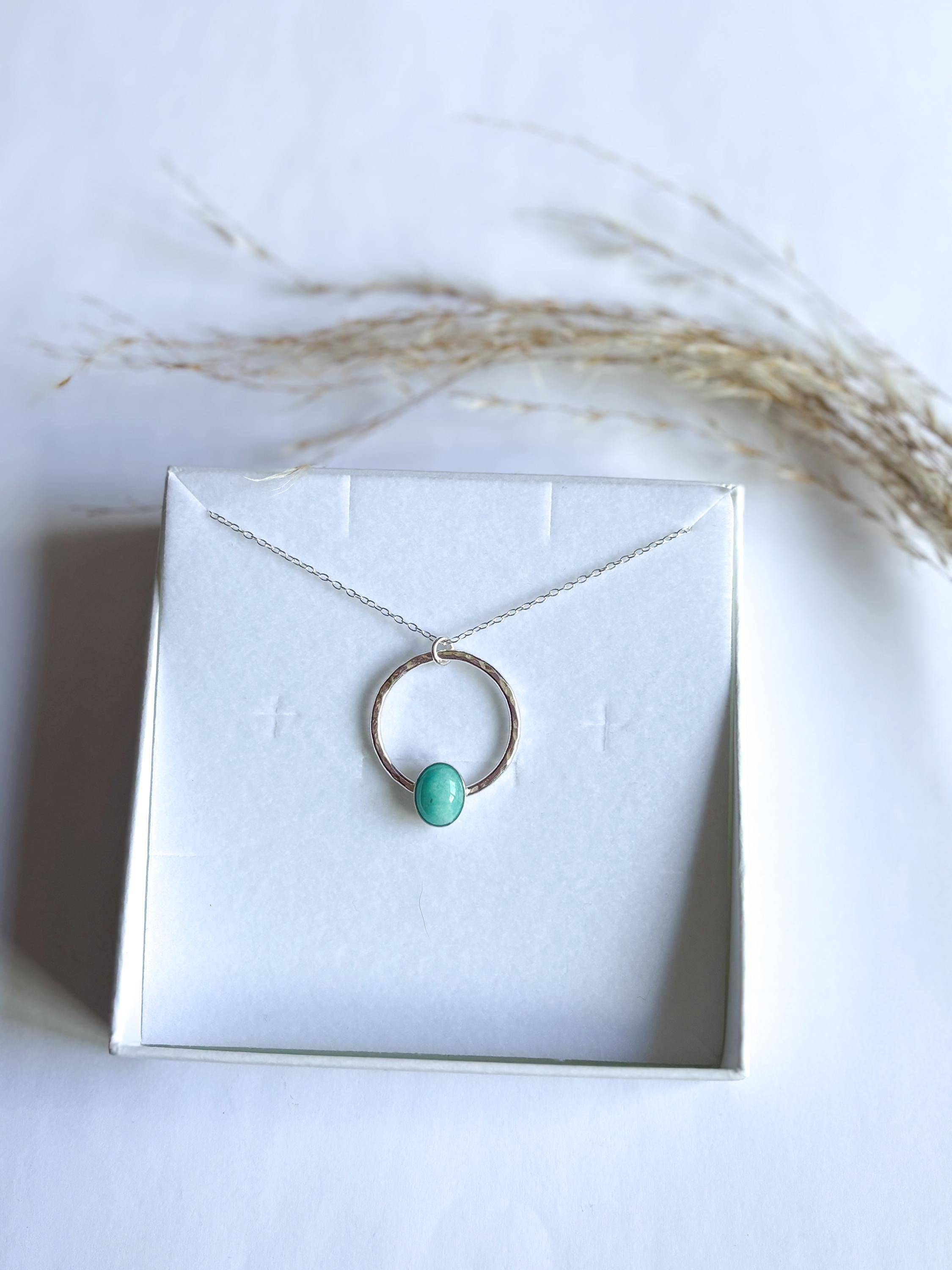 Sterling silver necklace | amazonite gemstone | 925 sterling silver | minimalist jewellery | gifts for her