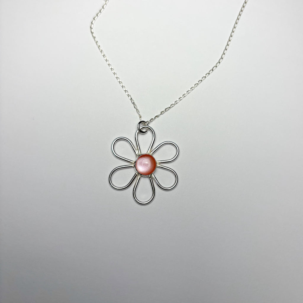 Pink mother of pearl necklace