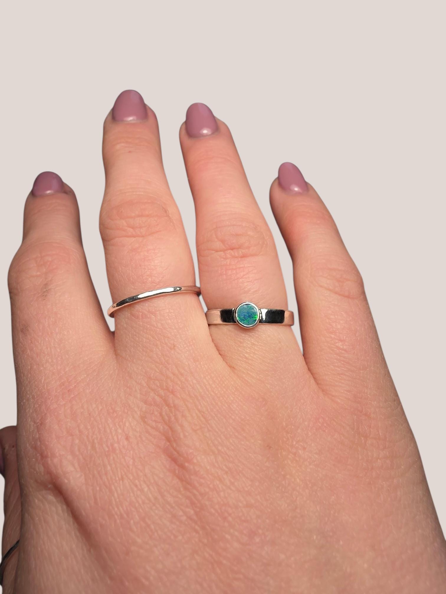 Australian opal ring | opal doublet | minimalist jewellery | handmade jewellery | statement ring | sterling silver ring