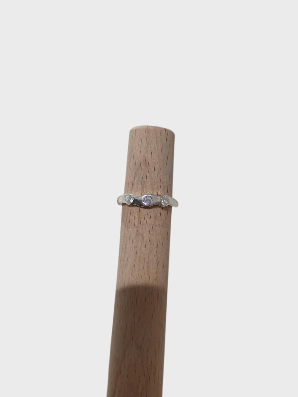 Fine Silver Ring | Organic Ring | Wave Ring | handmade ring | Cubic Zirconia Ring | Dainty Organic Ring | Gift For Her
