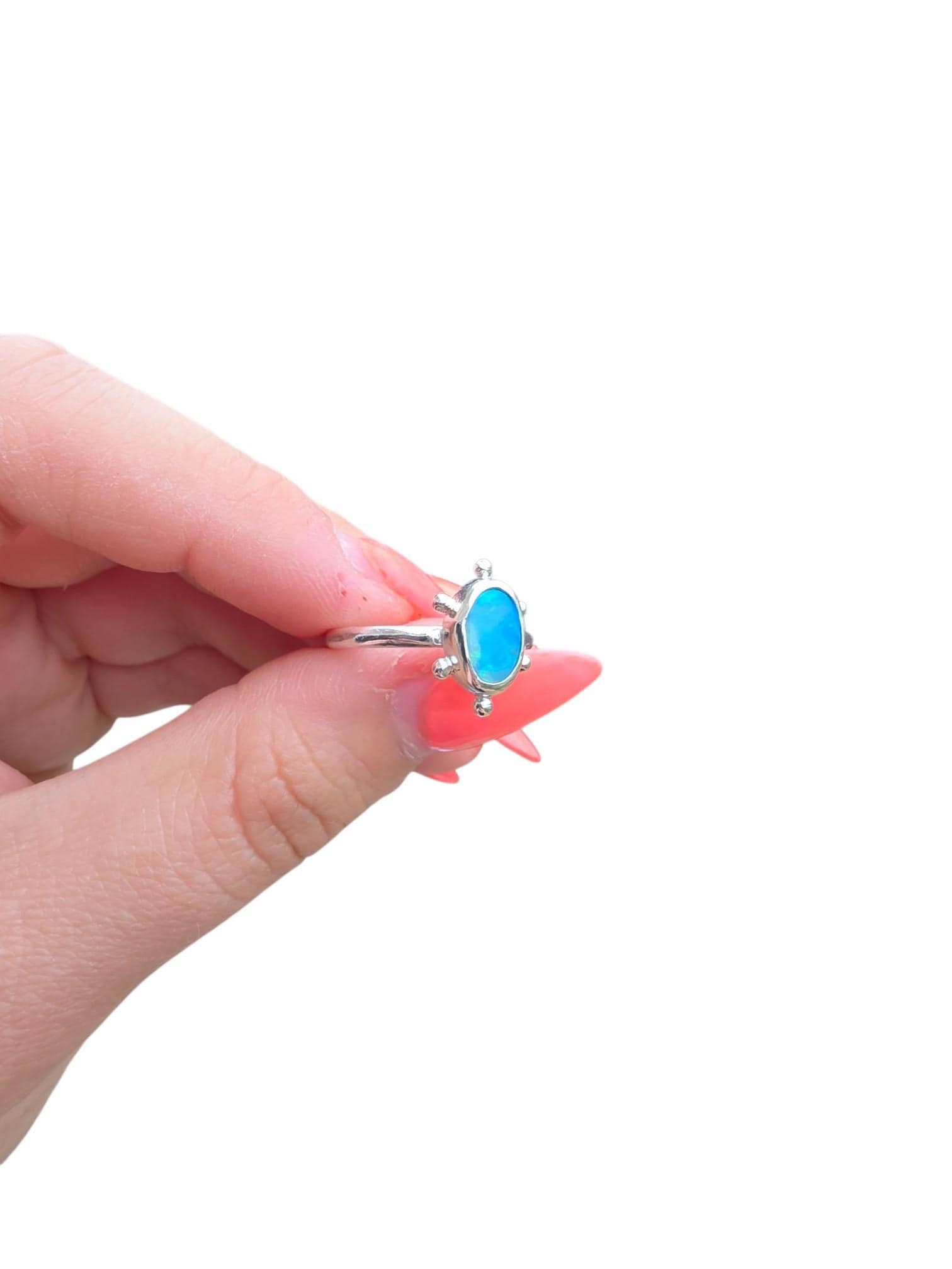 Austtalian Opal Ring | Australian Opal Doublet | Opal Jewellery | Boho Jewellery | Handmade Ring | Gifts For Her | Birthstone Jewellery