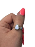 Pearl Ring | Sterling Silver Ring | Keishi Pearl | Keishi Pearl Ring | Handmade Silver Jewellery | Cubic Zirconia Ring | Stacking Ring