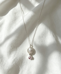 Pearl Necklace | Keishi Pearl | Sterling Silver Necklace | Handmade Silver Jewellery | Cubic Zirconia | Boho Jewellery